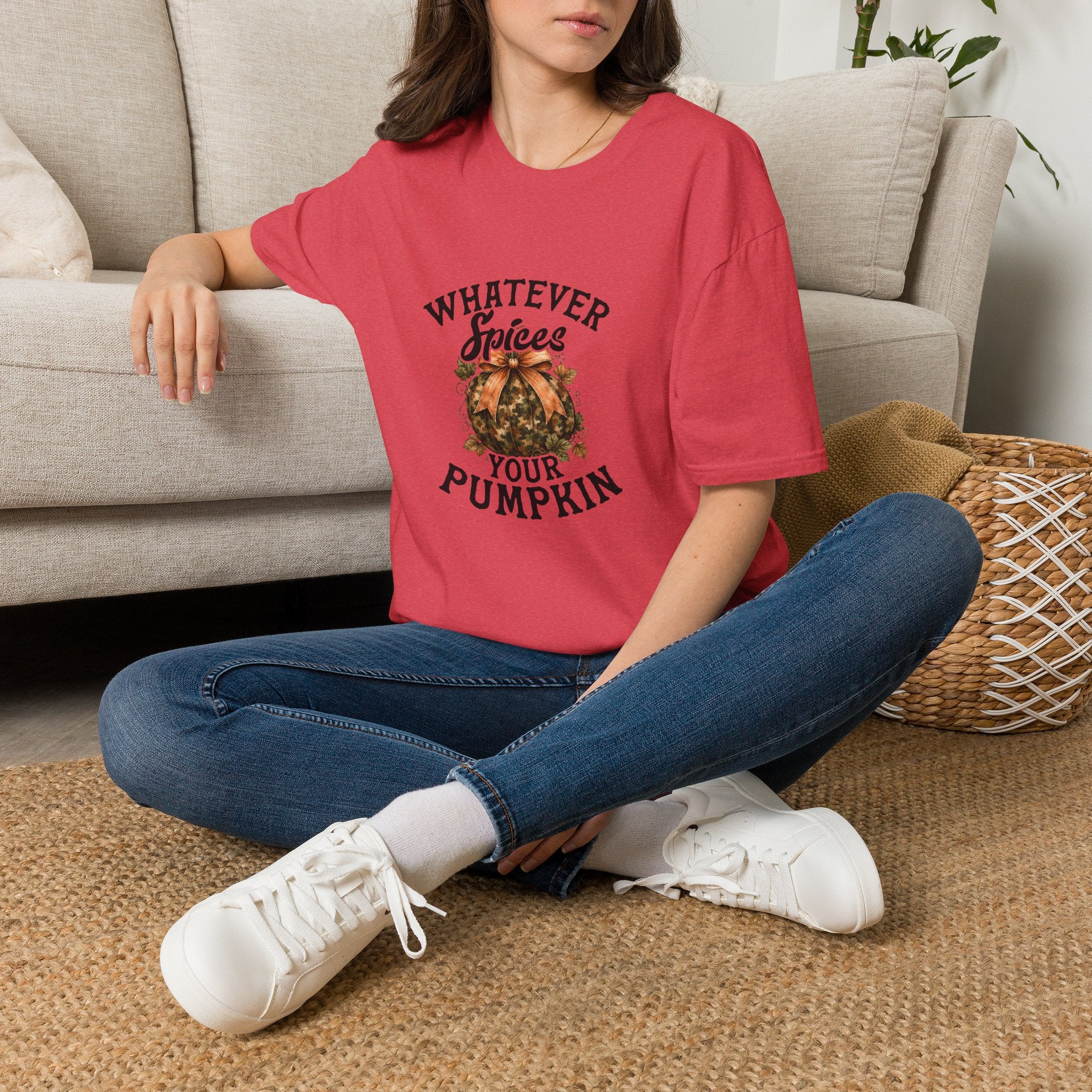 Whatever Spices Your Pumpkin T-Shirt — Funny Fall Gift for Women Pumpkin Spice Tee