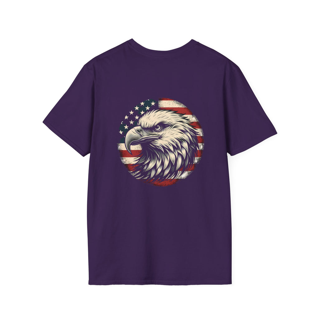 Patriotic Bald Eagle T-Shirt — American Flag Gift for Him Fourth of July Graphic Tee