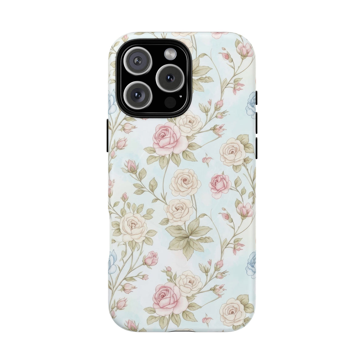 Vintage Floral Rose Magnetic iPhone Case — MagSafe Tough Protective Cover