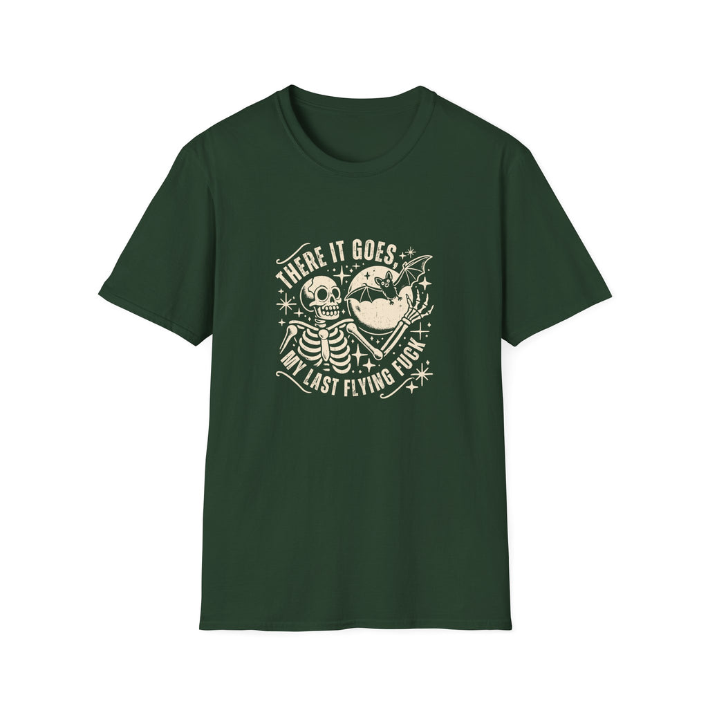 There It Goes Skull Moon & Bat T-Shirt — Cute Halloween Gift for Women Graphic Tee
