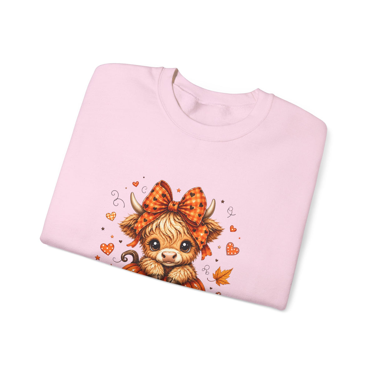 Cute Highland Cow Pumpkin Halloween Sweatshirt