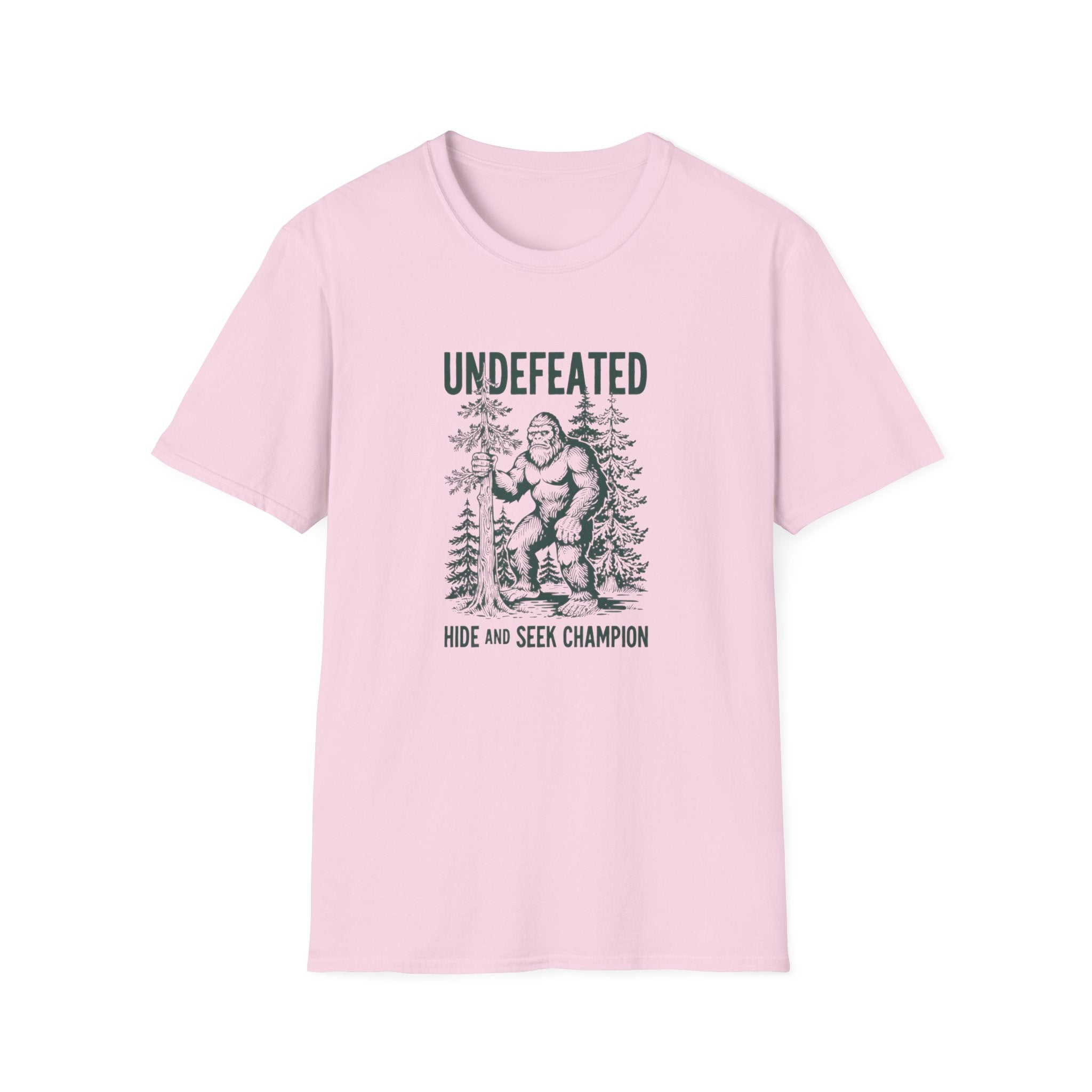 Undefeated Bigfoot T-Shirt — 'Hide and Seek Champion' Graphic Tee