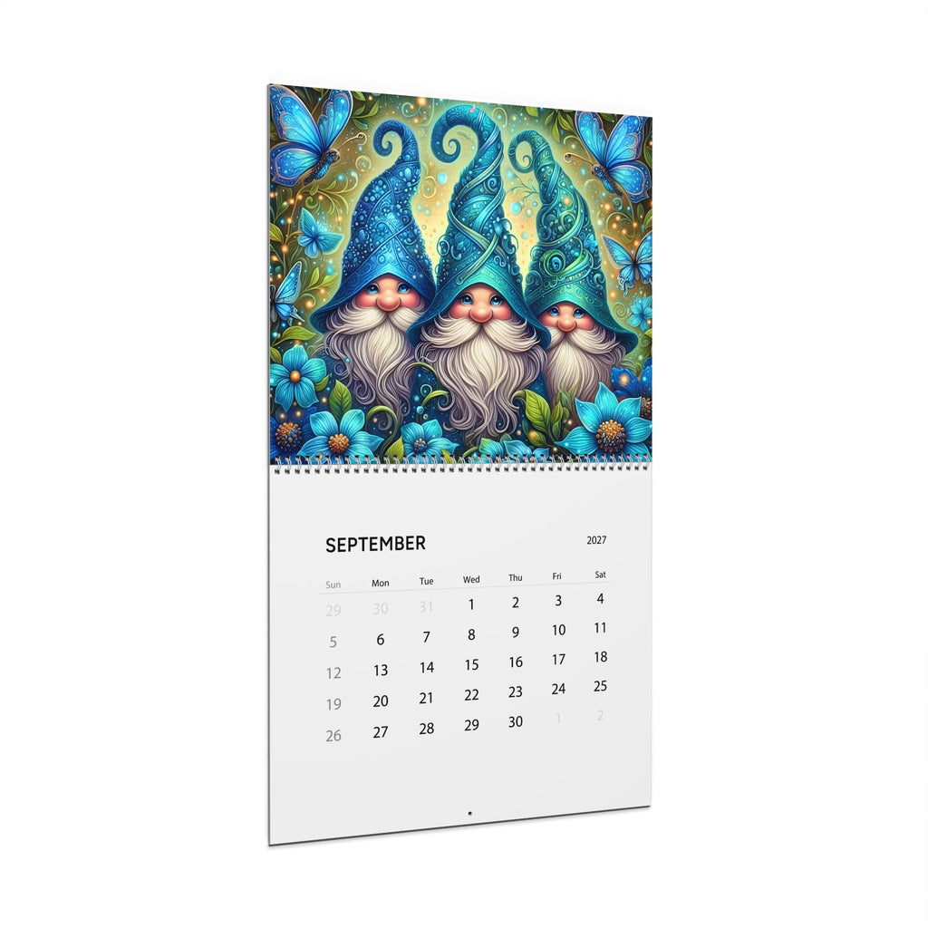 2027 Gnome Wall Calendar — Whimsical Nordic Gnome Art, 12-Month Wall Calendar
