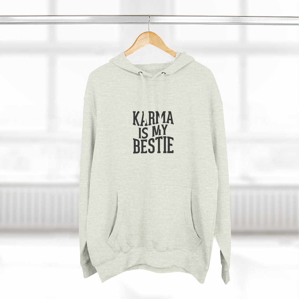 Karma Is My Bestie Graphic Pullover Hoodie
