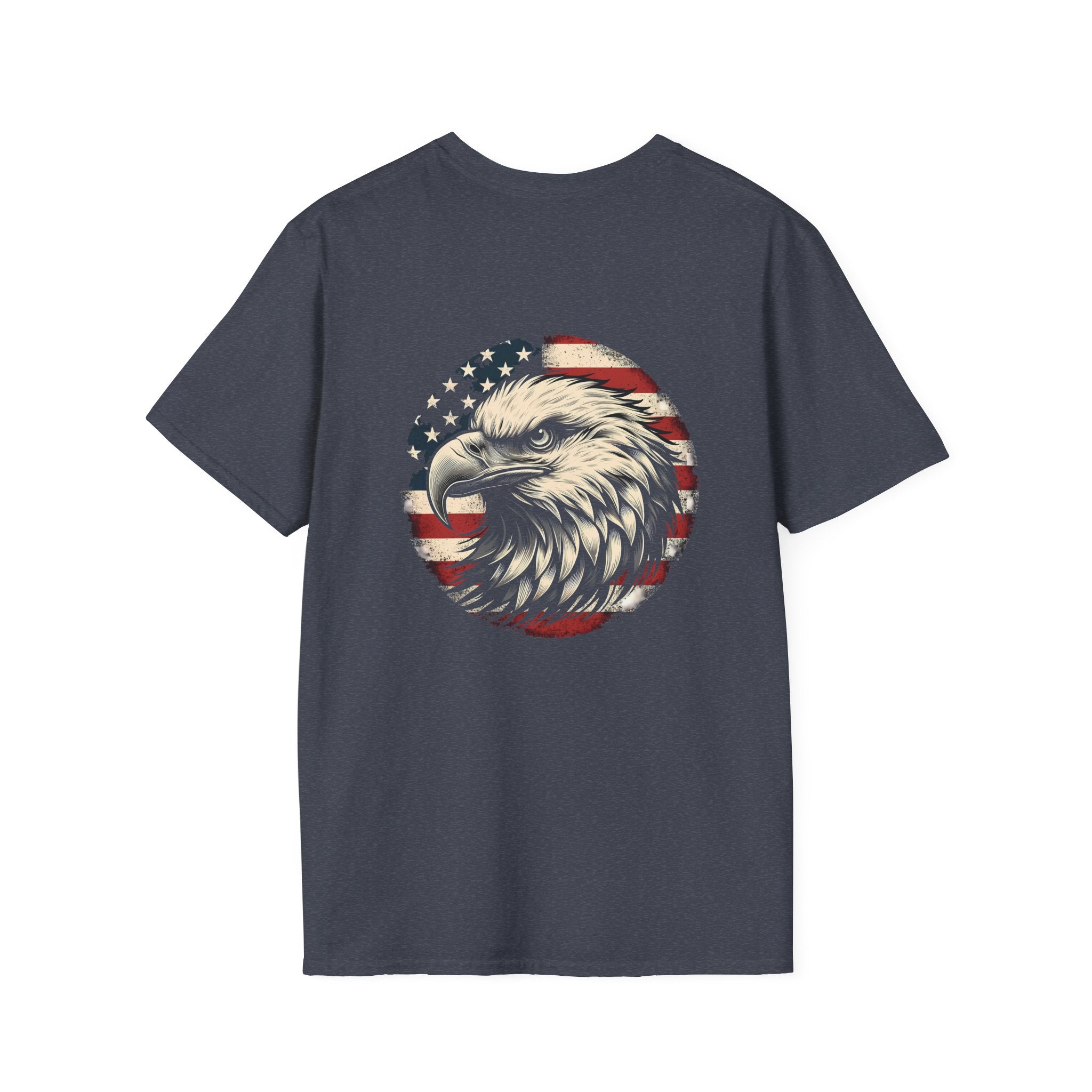 Patriotic Bald Eagle T-Shirt — American Flag Gift for Him Fourth of July Graphic Tee