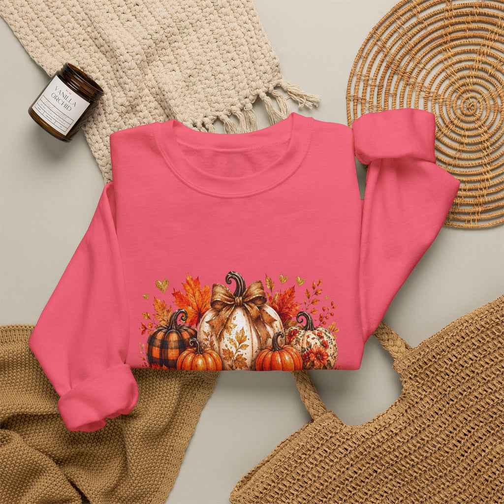 Thanksgiving Pumpkin Crewneck Sweatshirt — Happy Thanksgiving Harvest Design