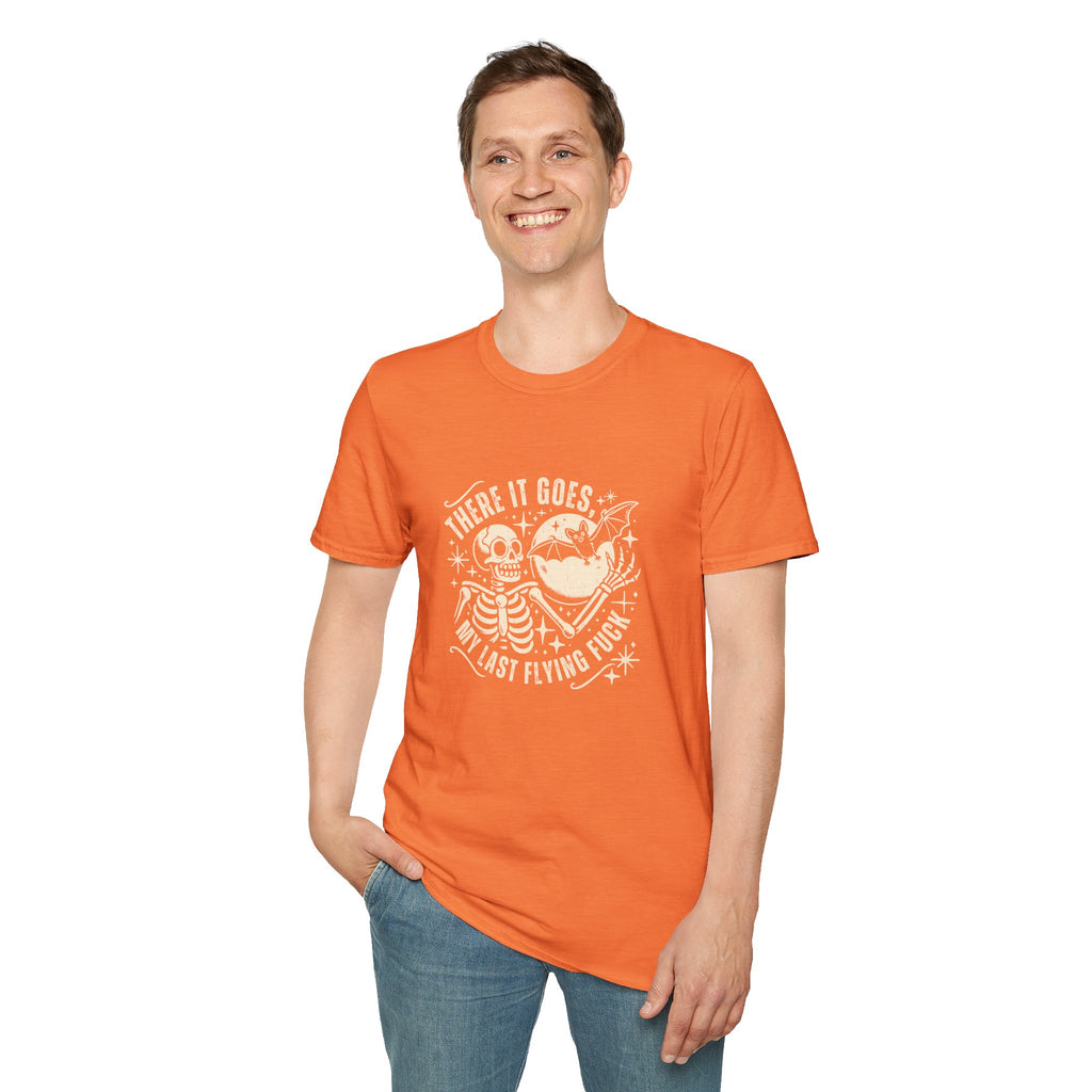 There It Goes Skull Moon & Bat T-Shirt — Cute Halloween Gift for Women Graphic Tee