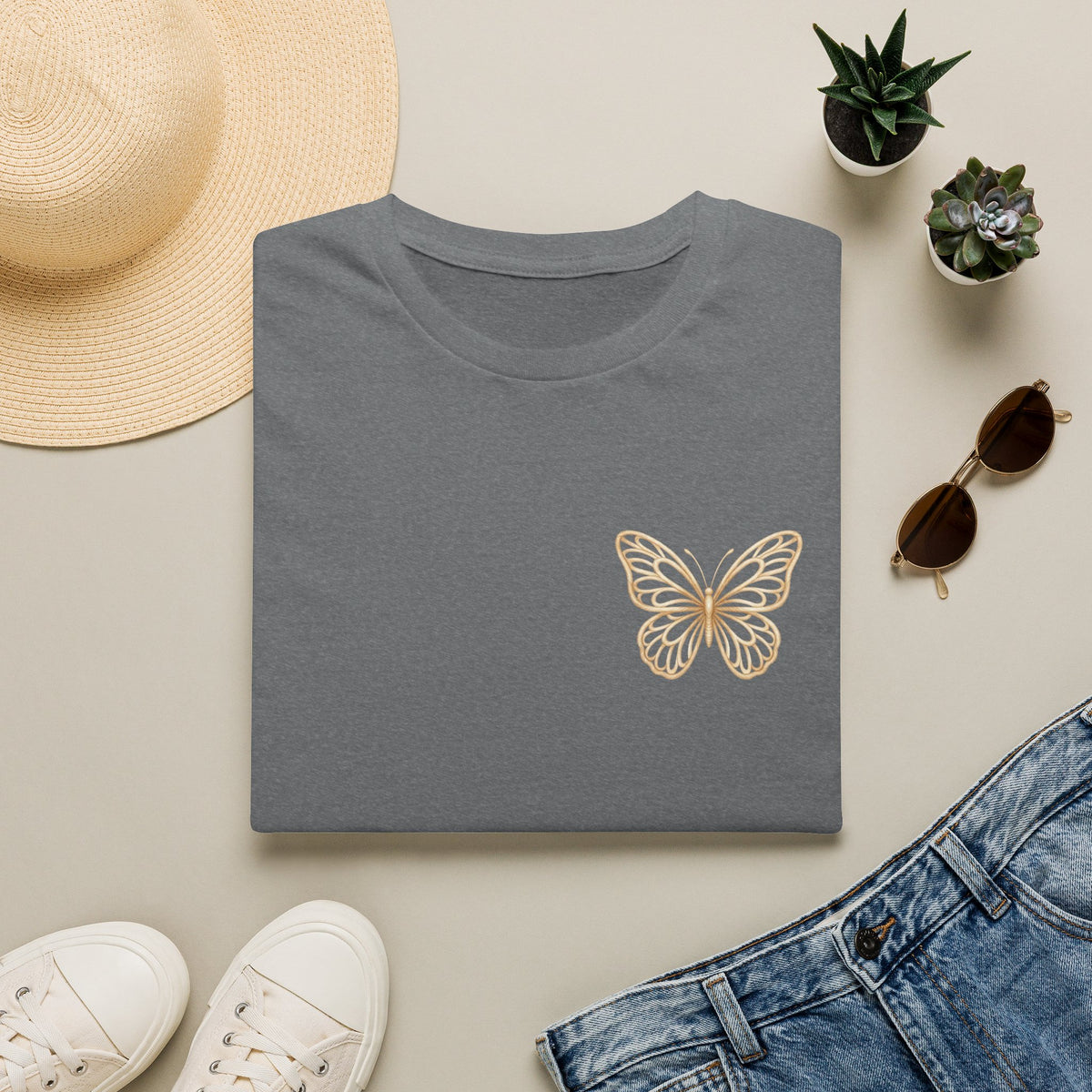 Created with a Purpose Butterfly T-Shirt Faith Graphic Tee