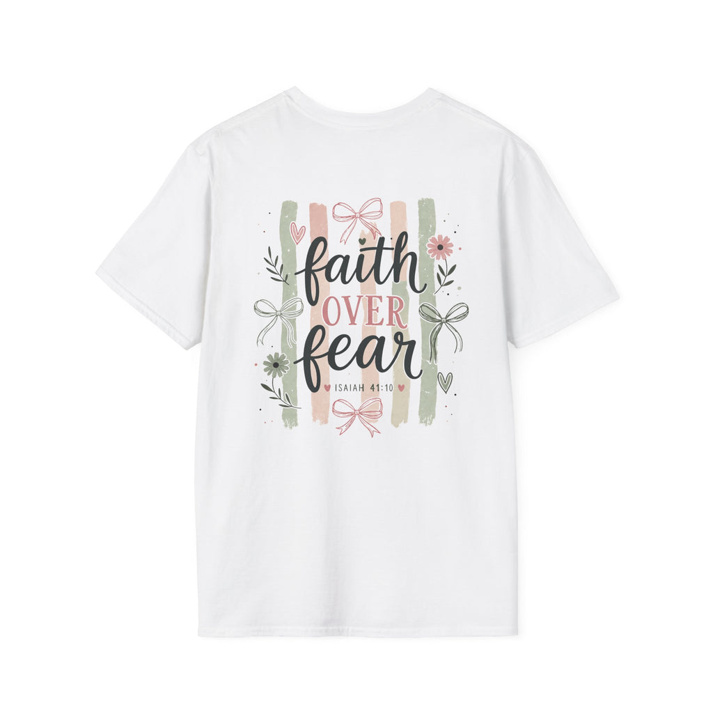 Faith Over Fear T-Shirt — Inspirational Christian Gift for Women Everyday Graphic Tee
