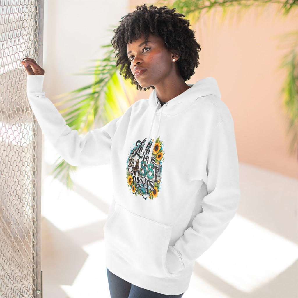 Little Miss Sassy Pants Hoodie Floral Graphic Pullover Sweatshirt