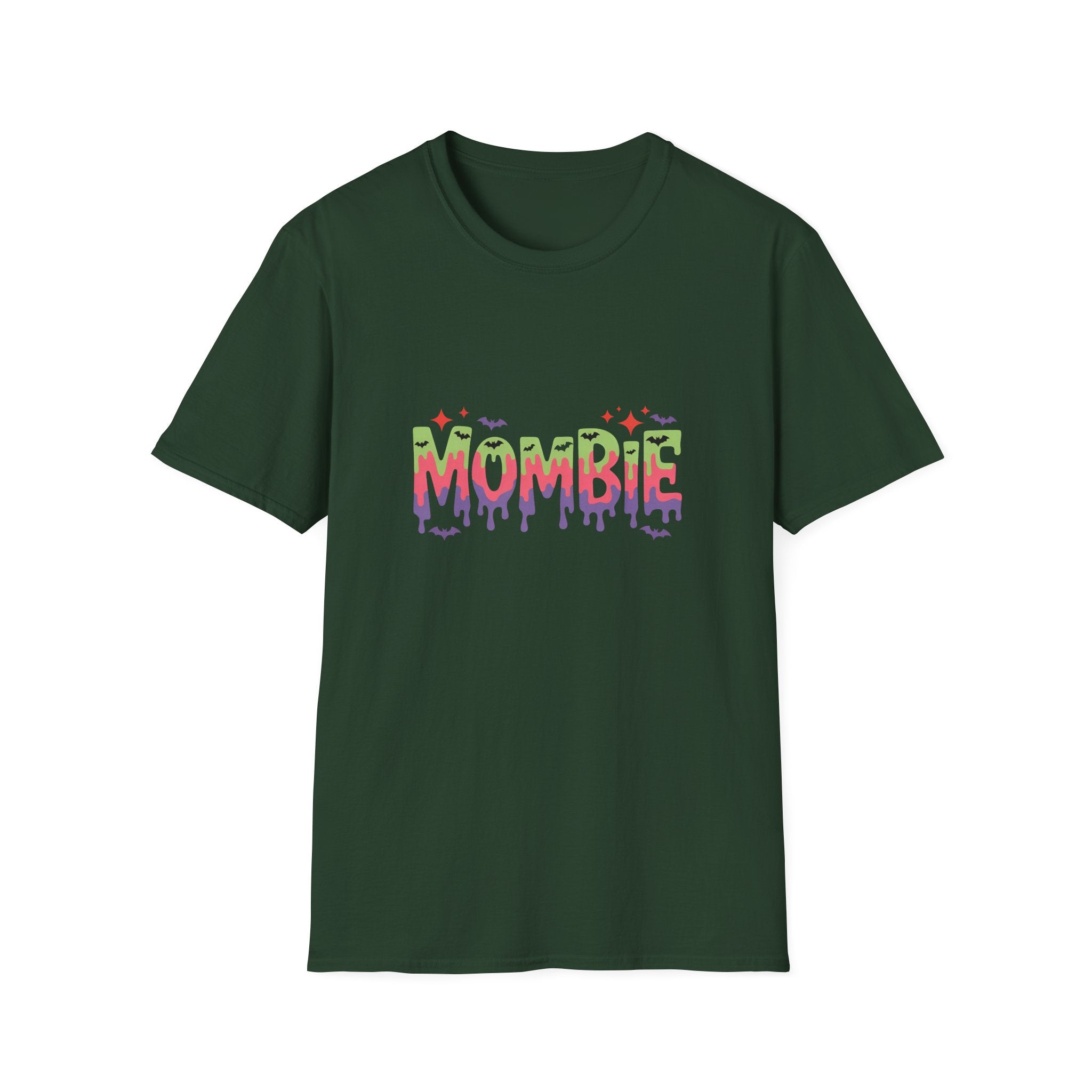 Mombie Halloween T-Shirt — Funny Zombie Mom Gift for Her Neon Graphic Tee