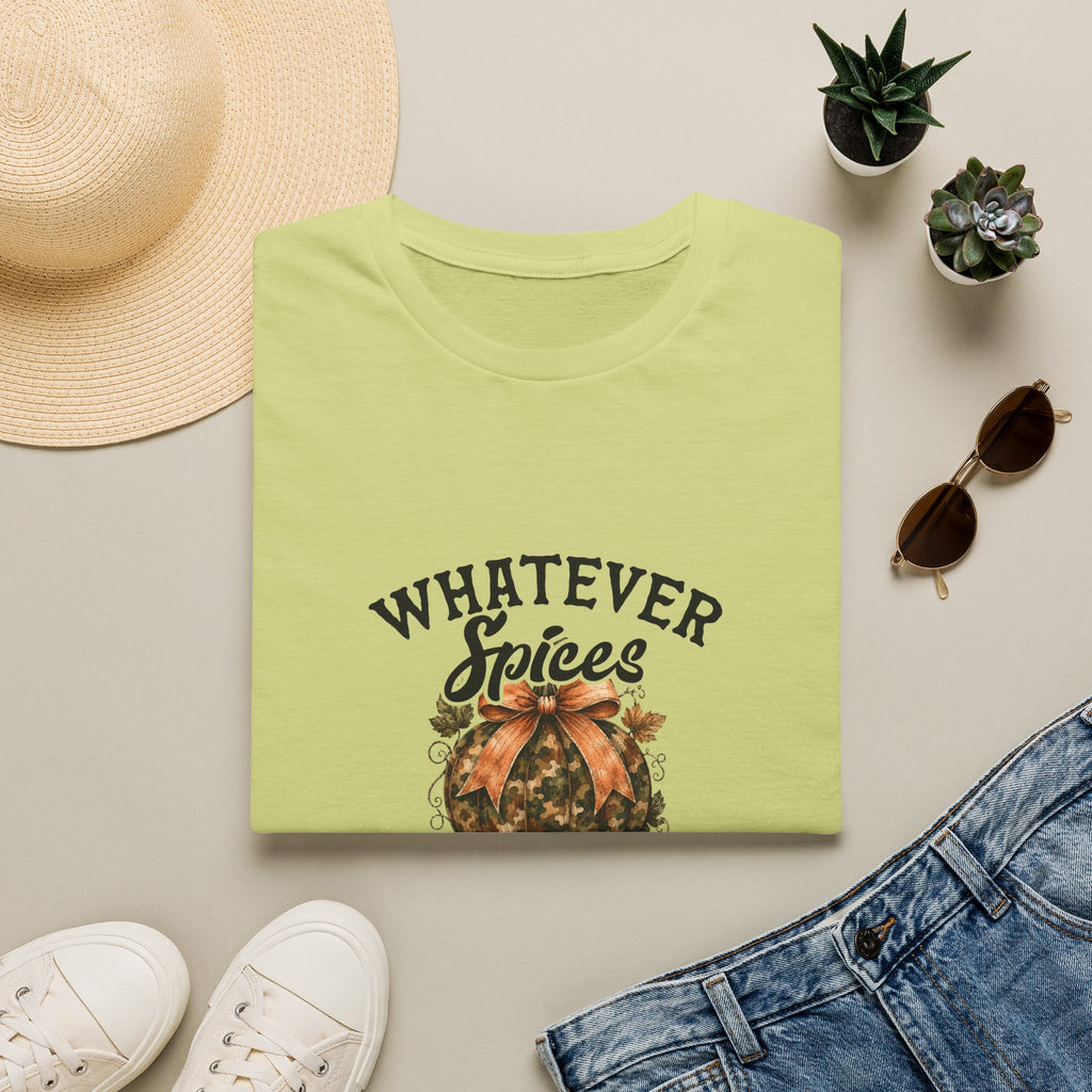 Whatever Spices Your Pumpkin T-Shirt — Funny Fall Gift for Women Pumpkin Spice Tee