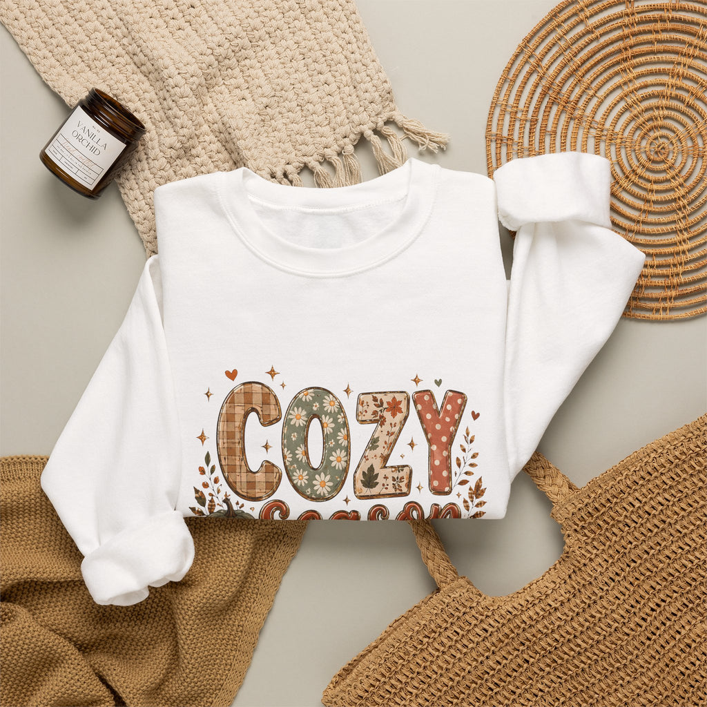 Cozy Season Autumn Pumpkin Crewneck Sweatshirt