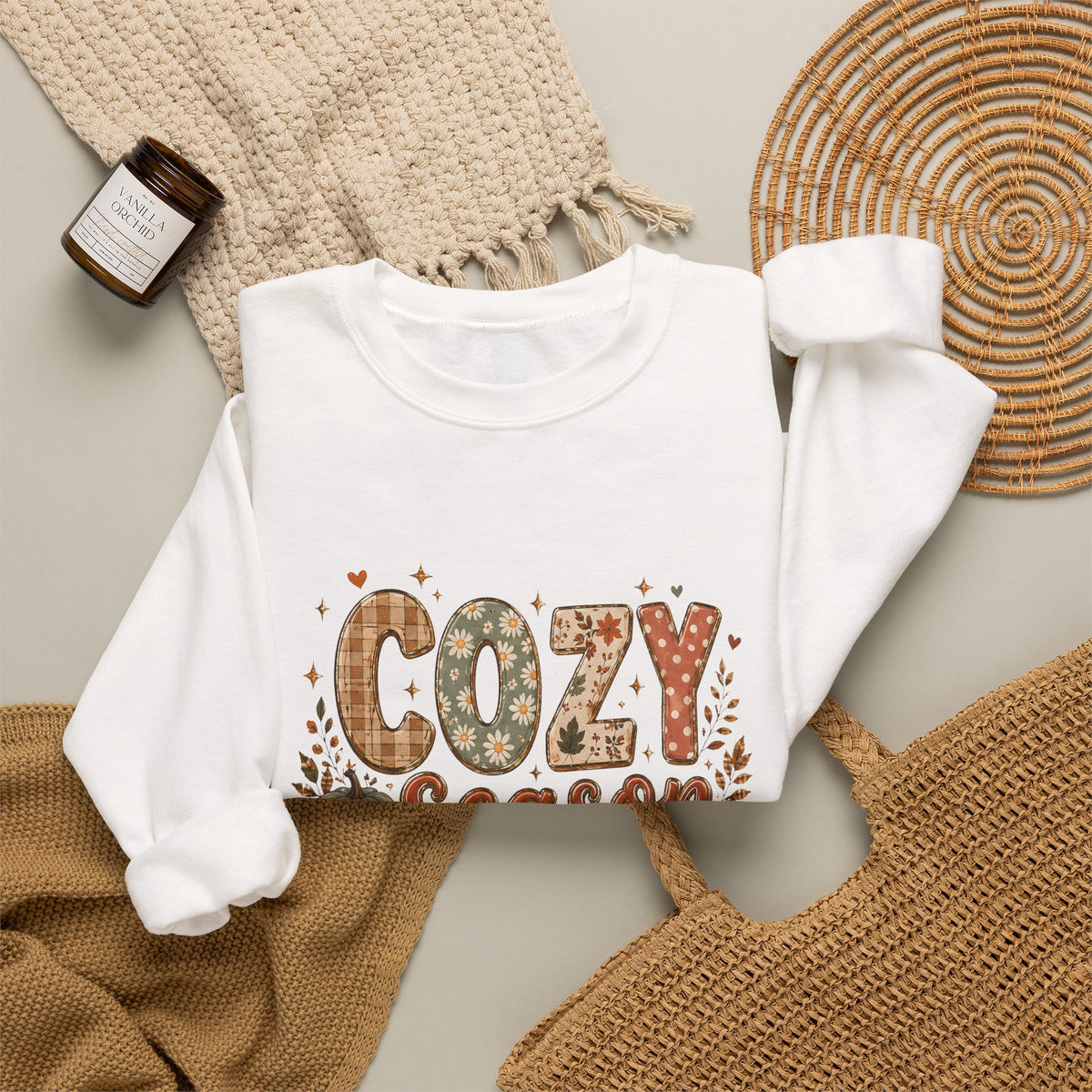 Cozy Season Autumn Pumpkin Crewneck Sweatshirt
