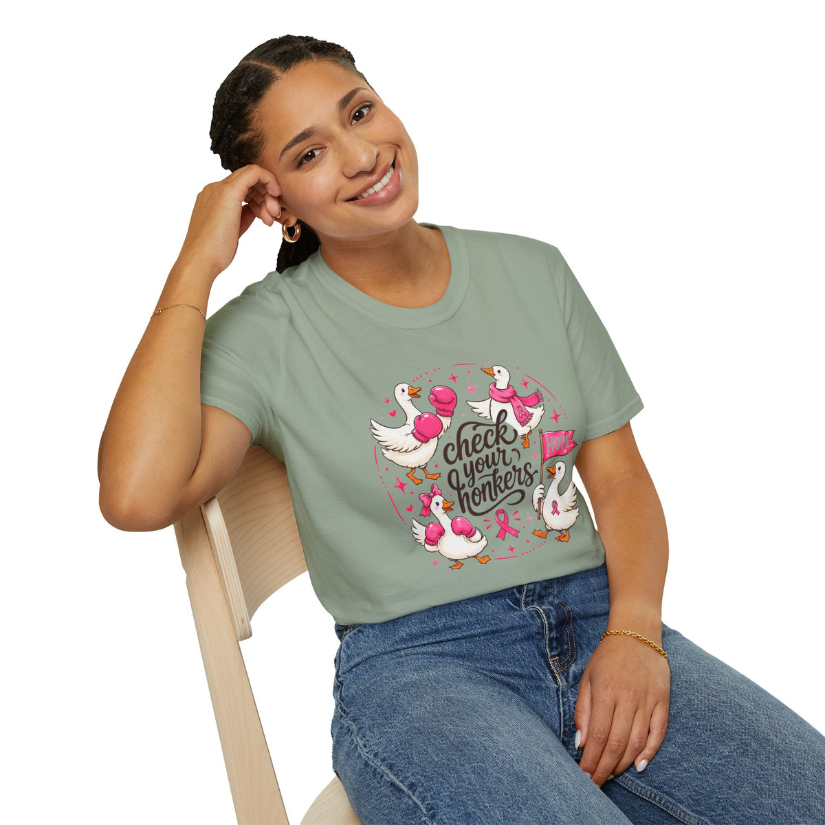 Check Your Honkers Breast Cancer Awareness T-Shirt