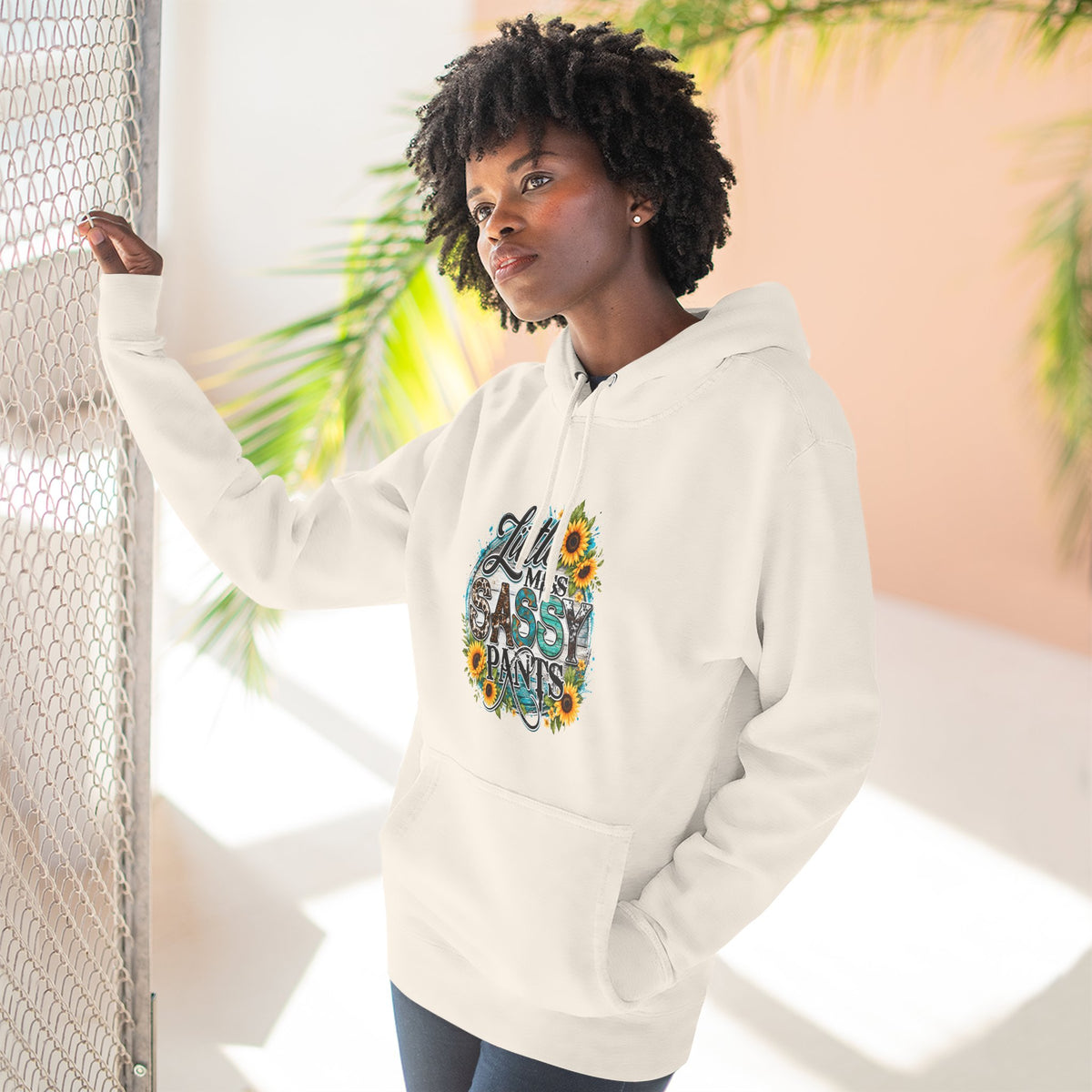 Little Miss Sassy Pants Hoodie Floral Graphic Pullover Sweatshirt