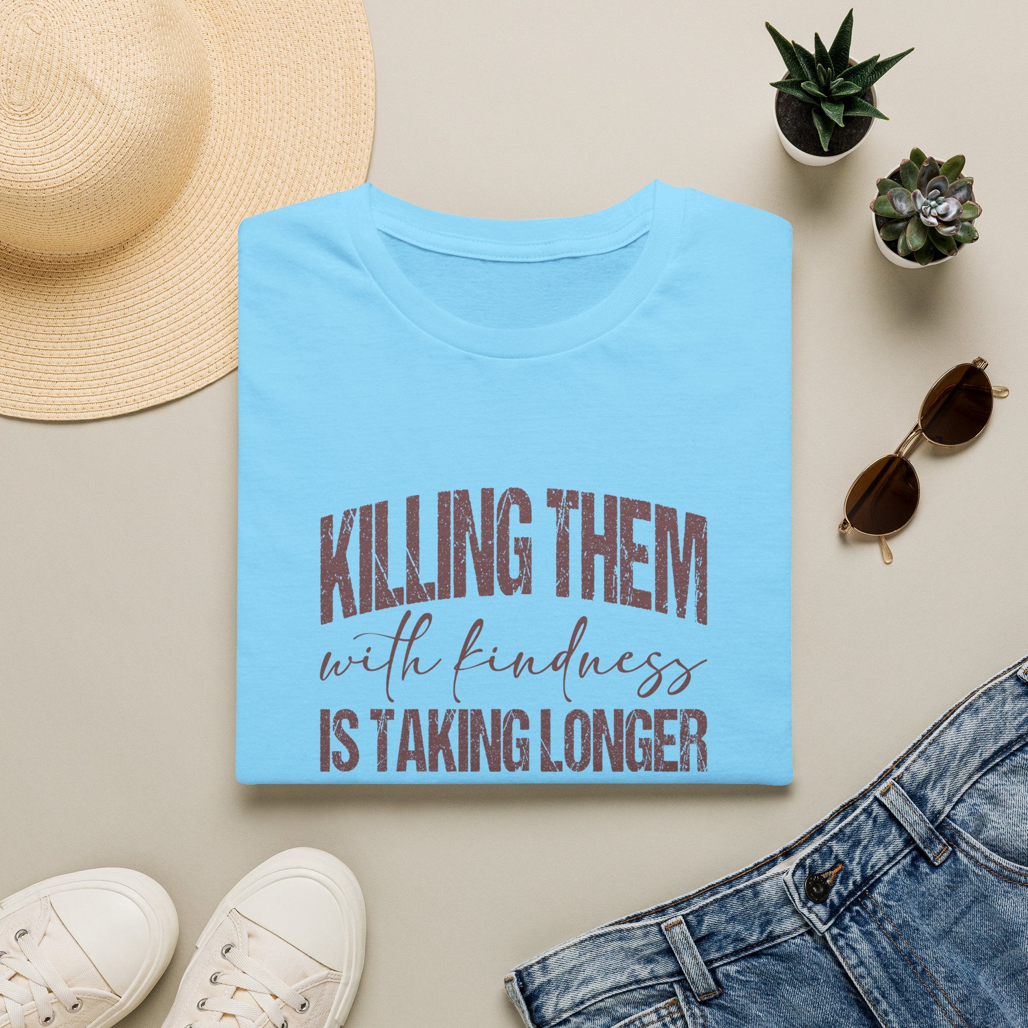 Killing Them With Kindness T-Shirt — Funny Motivational Gift for Women Vintage Tee