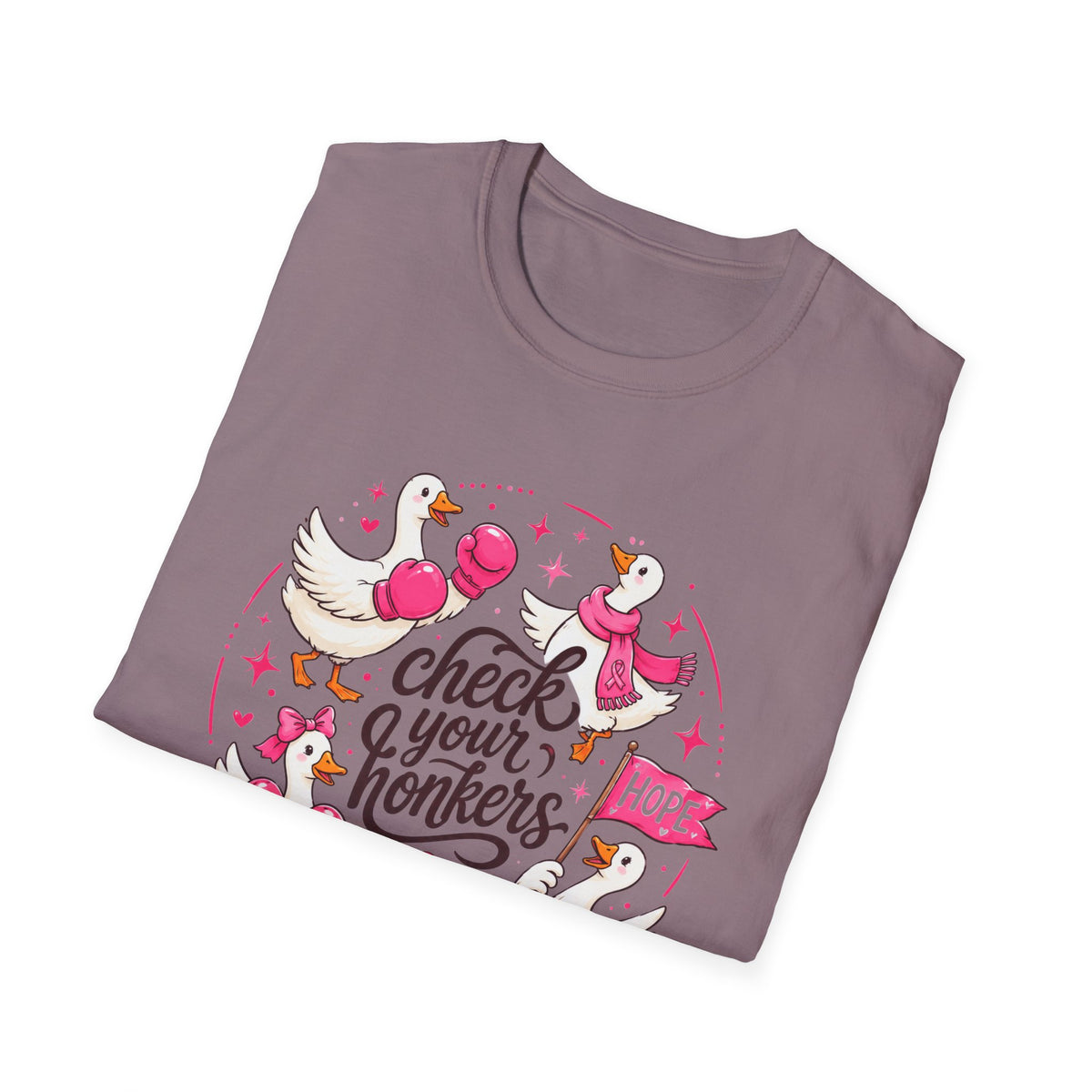 Check Your Honkers Breast Cancer Awareness T-Shirt