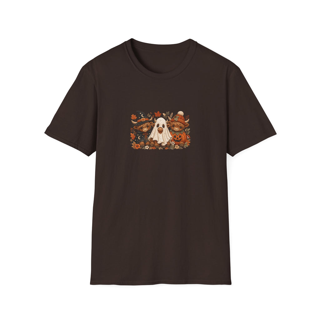 Halloween Cows Trio T-Shirt — Cute Funny Gift for Her Ghost & Pumpkin Fall Tee