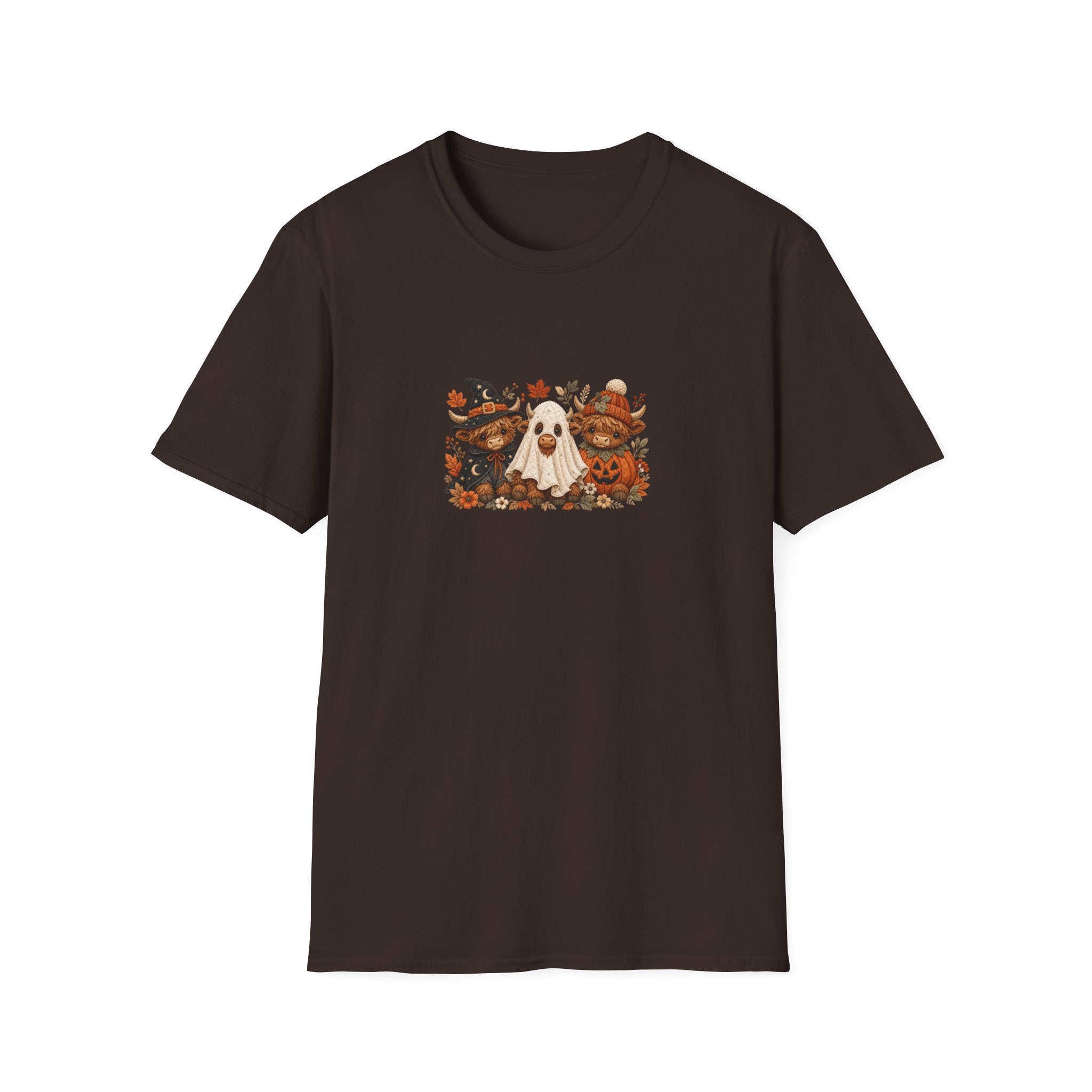 Halloween Cows Trio T-Shirt — Cute Funny Gift for Her Ghost & Pumpkin Fall Tee