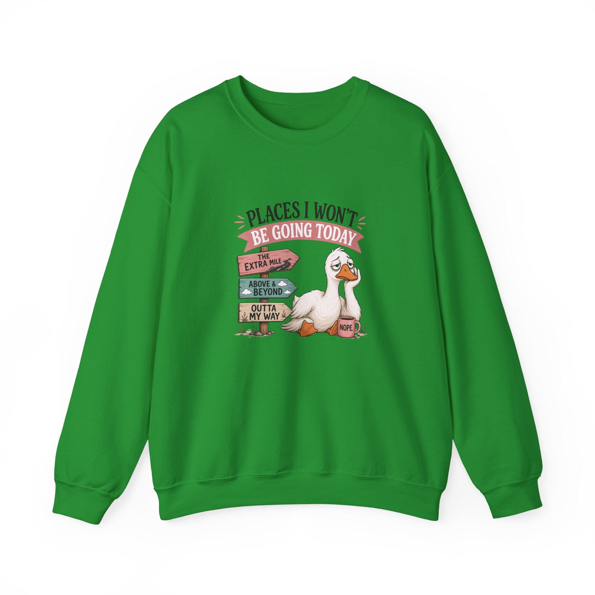 Places I Won't Be Going Today Goose Sweatshirt — Funny Introvert Gift for Her Crewneck