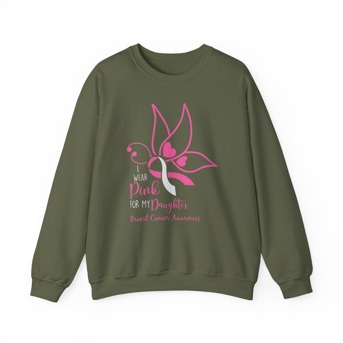 I Wear Pink for My Daughter Breast Cancer Sweatshirt