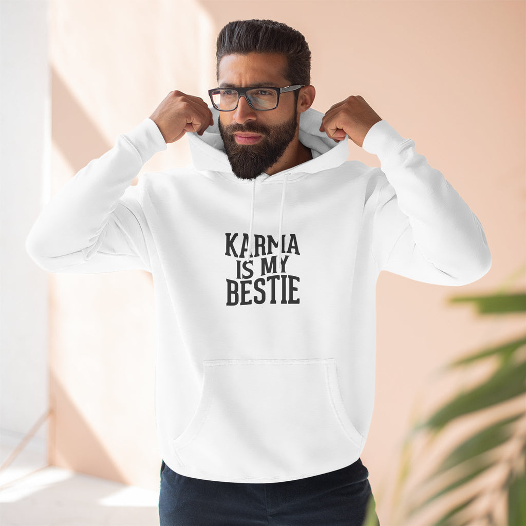 Karma Is My Bestie Graphic Pullover Hoodie
