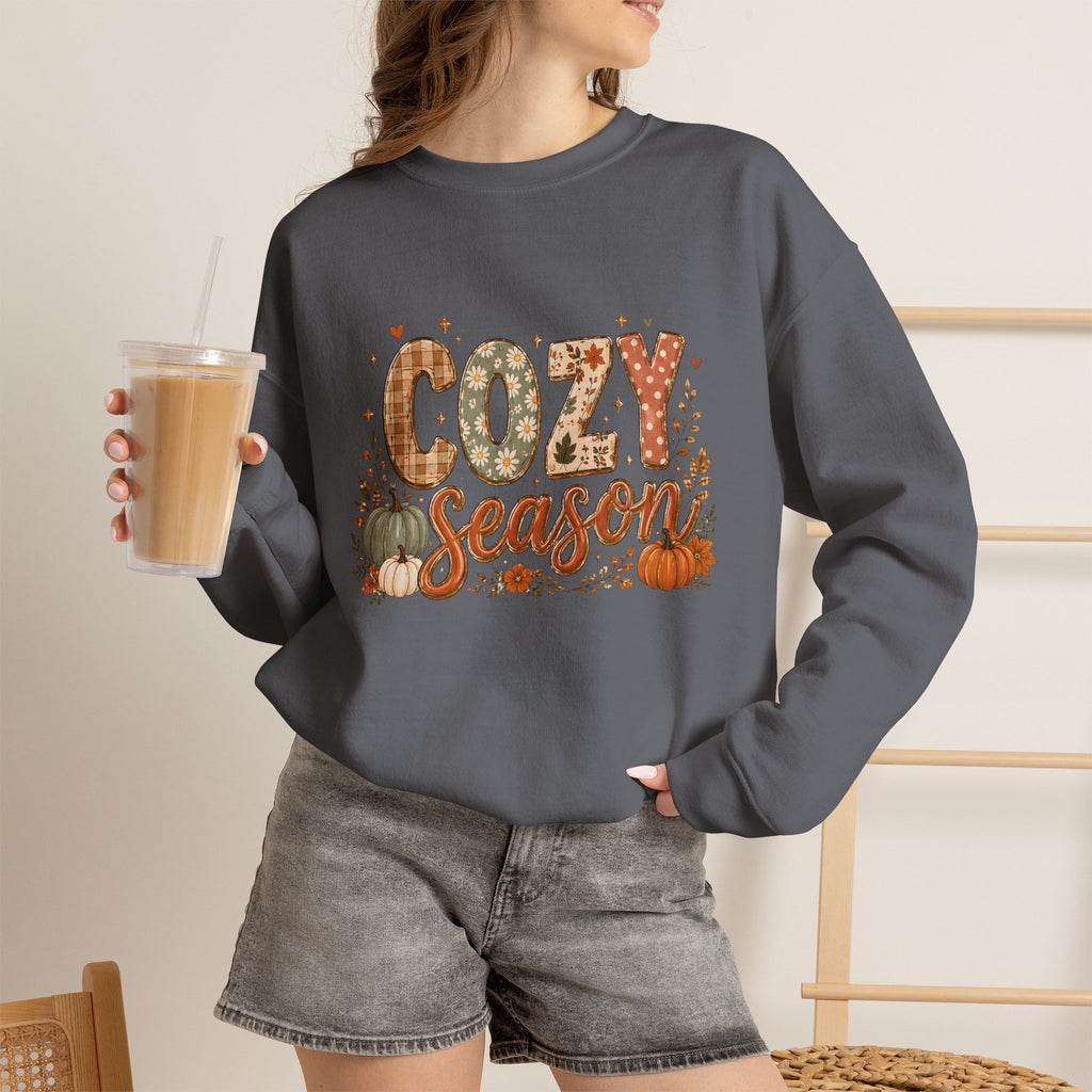 Cozy Season Autumn Pumpkin Crewneck Sweatshirt