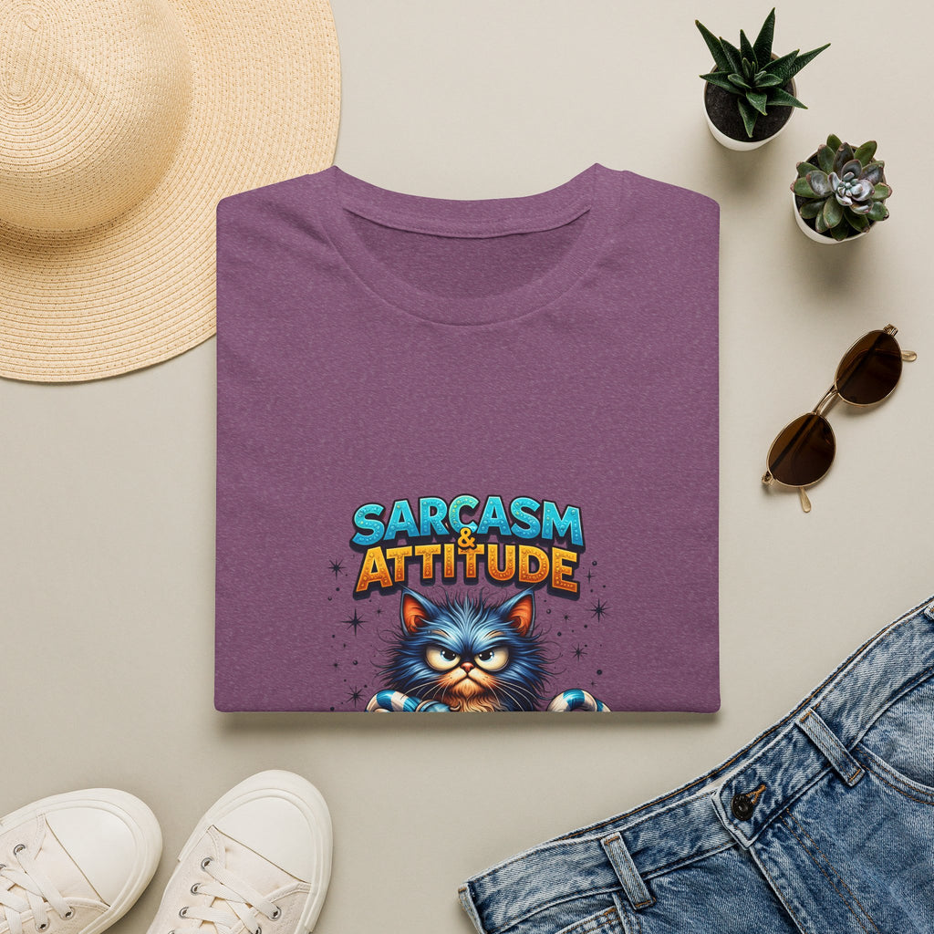 Sarcasm & Attitude Grumpy Cat T-Shirt — Funny Sarcastic Gift for Her Graphic Tee