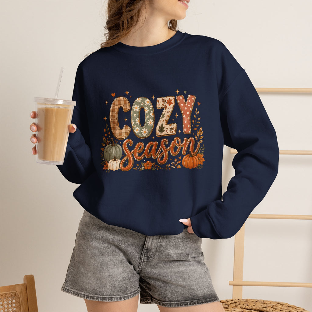 Cozy Season Autumn Pumpkin Crewneck Sweatshirt