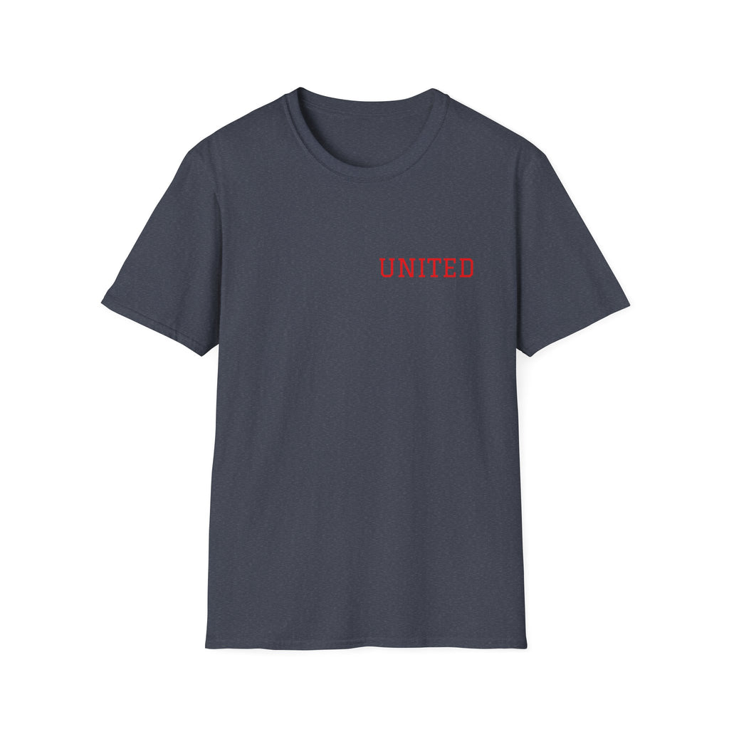 United American Flag T-Shirt — Patriotic Gift for Him Red Chest Graphic Tee
