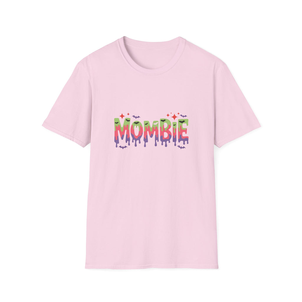 Mombie Halloween T-Shirt — Funny Zombie Mom Gift for Her Neon Graphic Tee