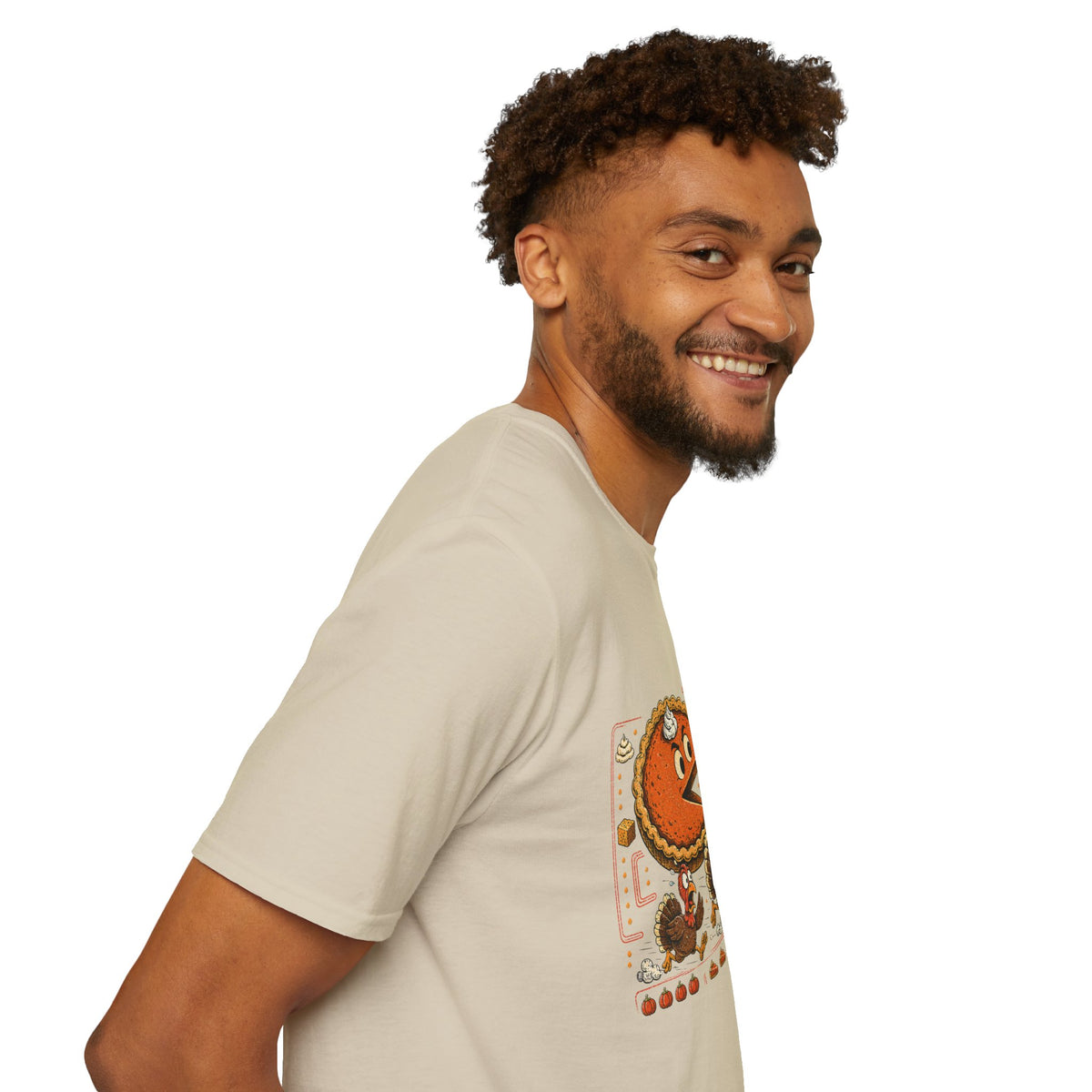 Retro Pie Monster T-Shirt — Funny Pac-Maze Dessert Gamer Tee