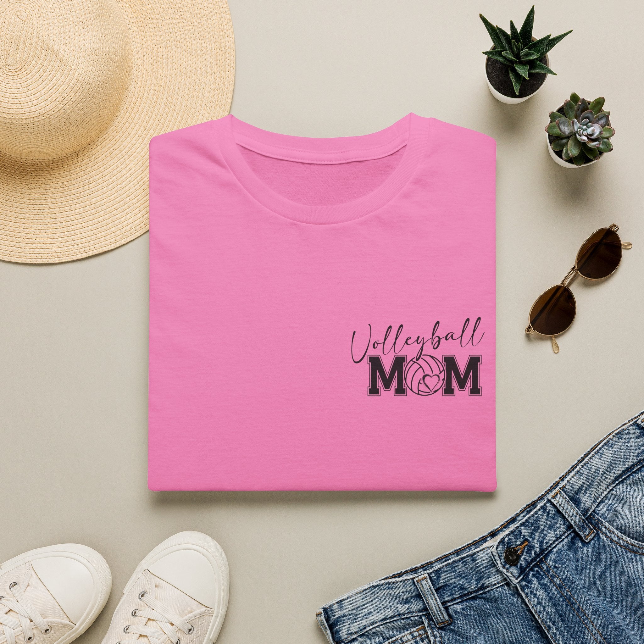 Volleyball Mom T-Shirt — Cute Game Day Gift for Sports Moms Script Graphic Tee