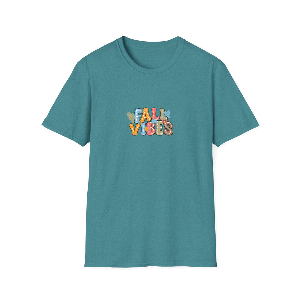 Fall Vibes Colorful Autumn T-Shirt — Cute Fall Gift for Women Graphic Tee