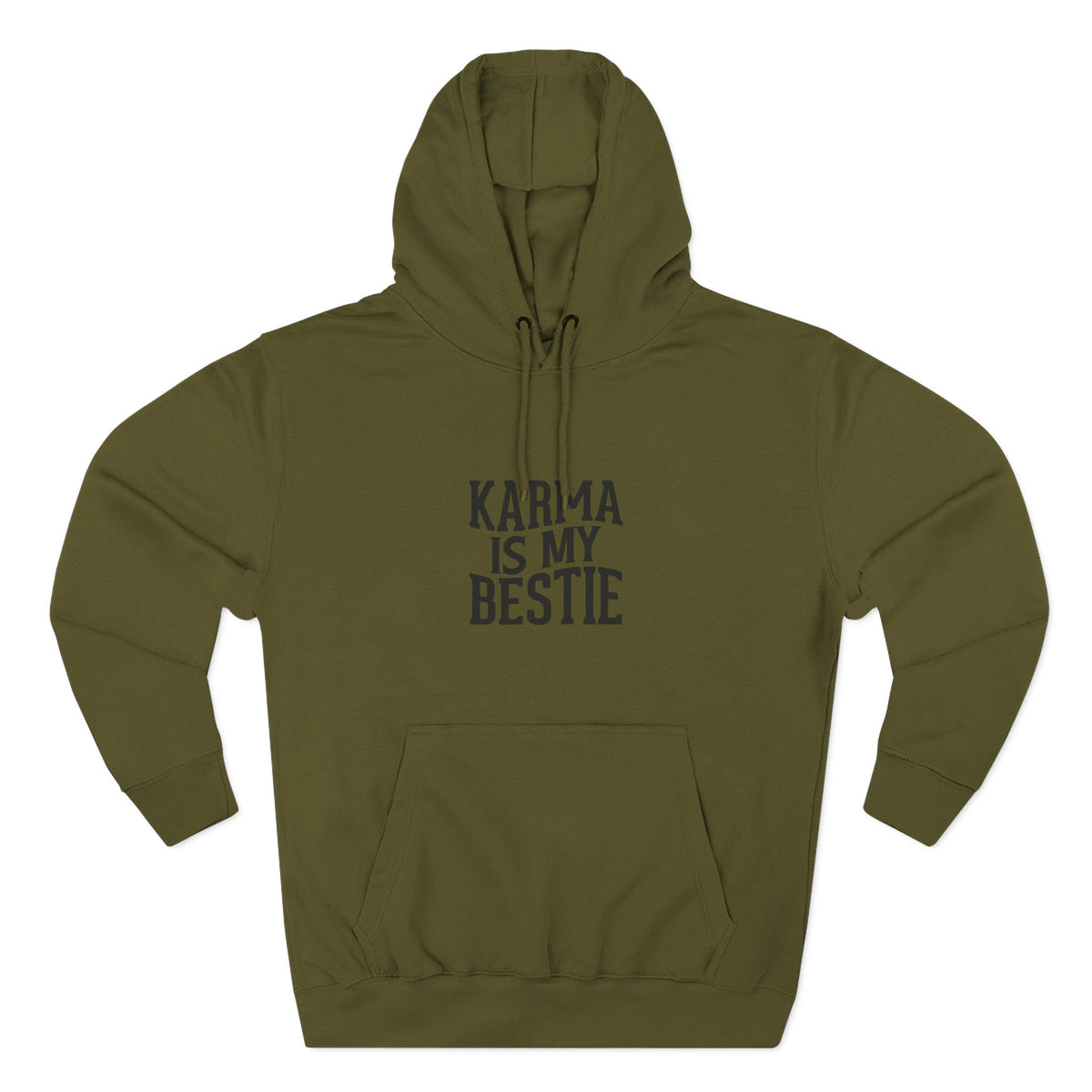 Karma Is My Bestie Graphic Pullover Hoodie
