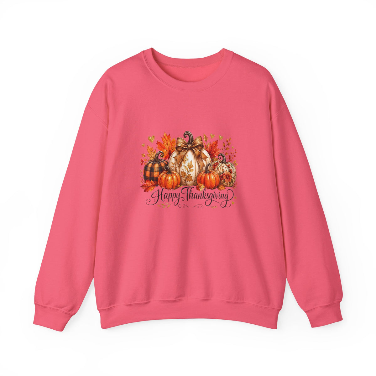 Thanksgiving Pumpkin Crewneck Sweatshirt — Happy Thanksgiving Harvest Design