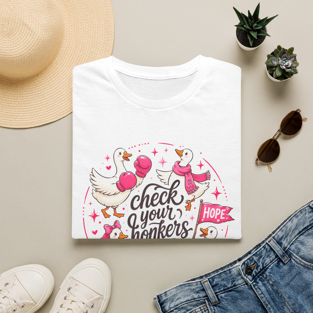 Check Your Honkers Breast Cancer Awareness T-Shirt