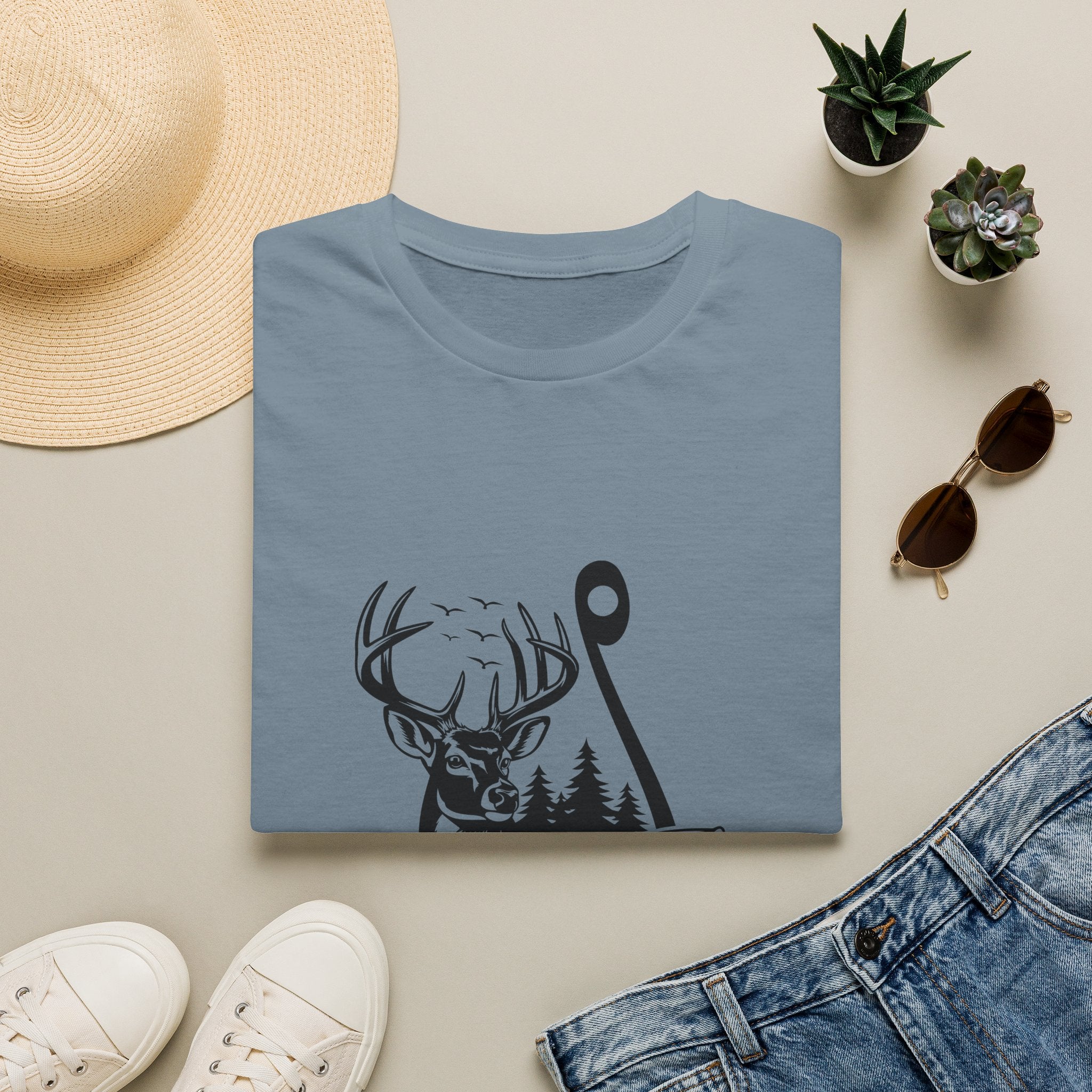 Hunt Fish & Forest Adventure T-Shirt — Outdoor Gift for Hunters & Fishermen