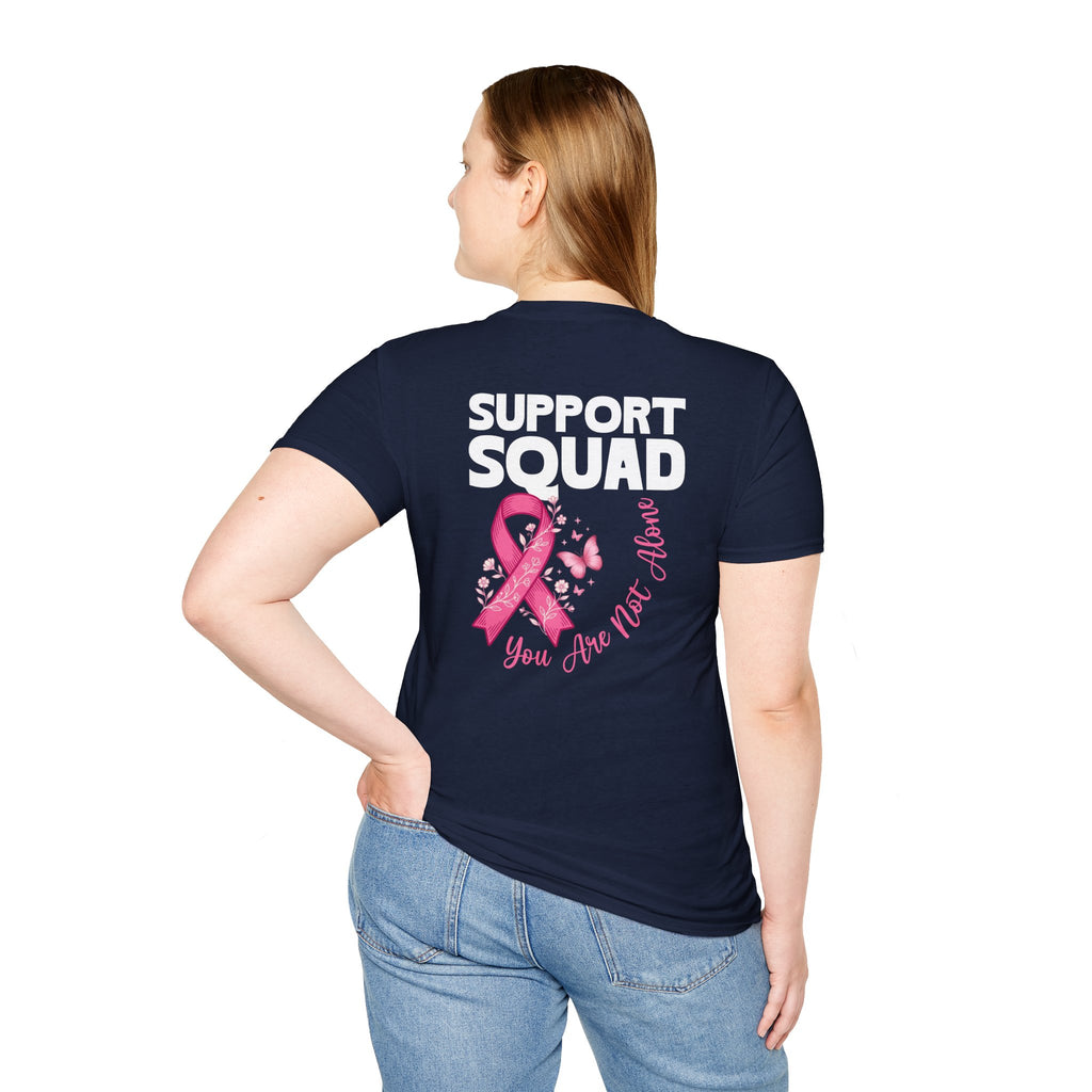 Pink Ribbon Support Squad Breast Cancer Awareness T-Shirt