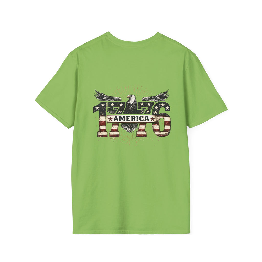 1776 American Flag Eagle T-Shirt — Vintage Patriotic Gift for Him Fourth of July Tee