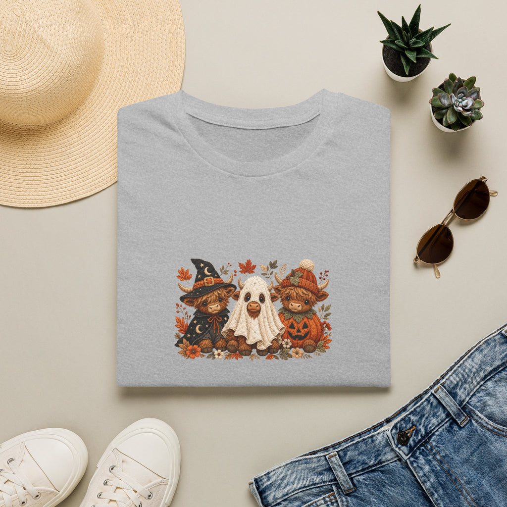 Halloween Cows Trio T-Shirt — Cute Funny Gift for Her Ghost & Pumpkin Fall Tee