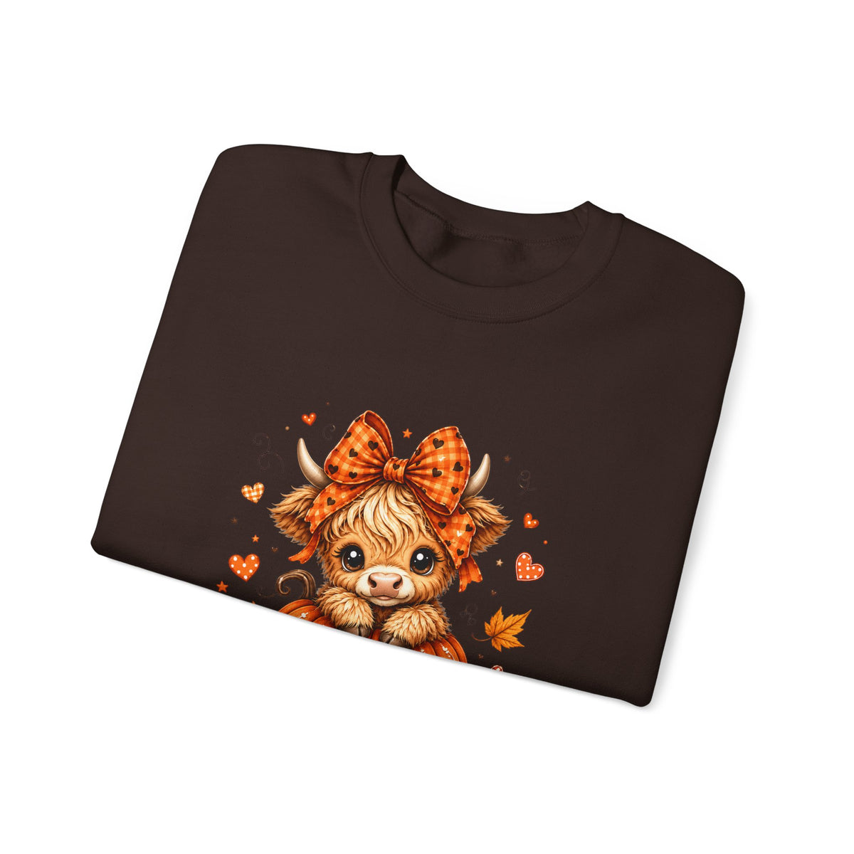 Cute Highland Cow Pumpkin Halloween Sweatshirt