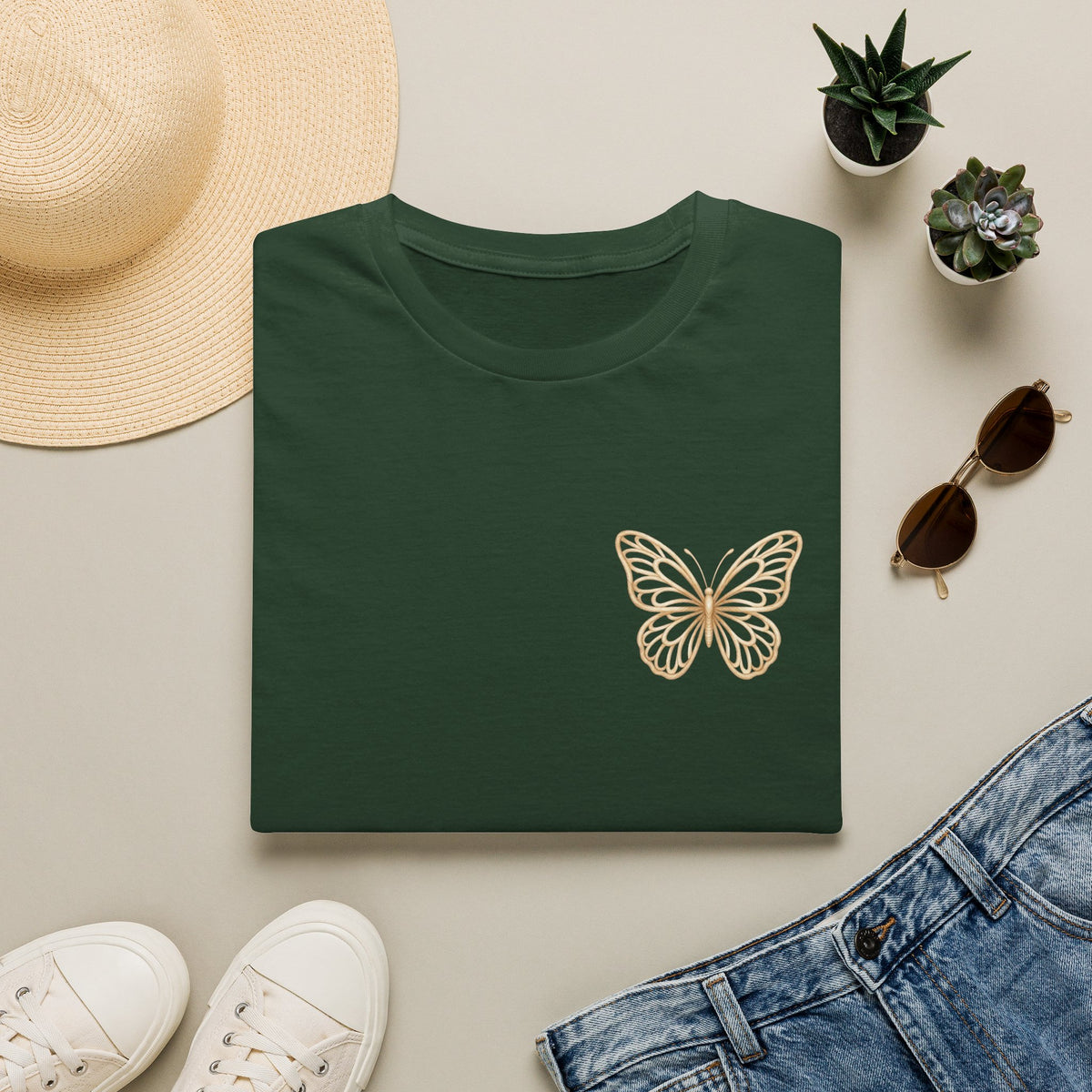 Created with a Purpose Butterfly T-Shirt Faith Graphic Tee