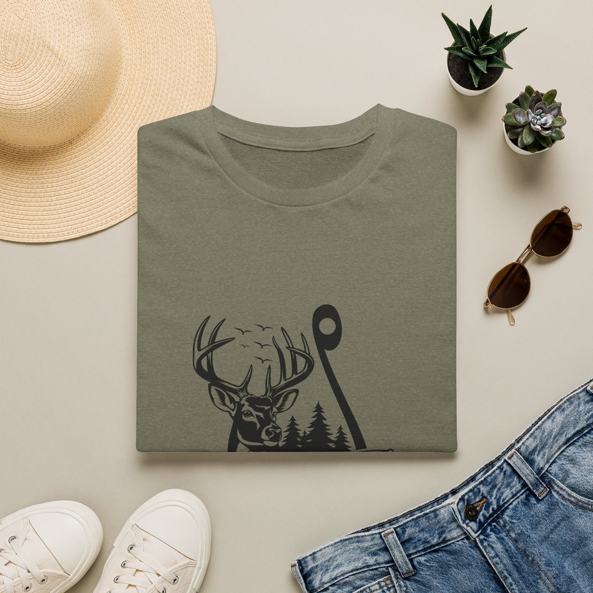 Hunt Fish & Forest Adventure T-Shirt — Outdoor Gift for Hunters & Fishermen