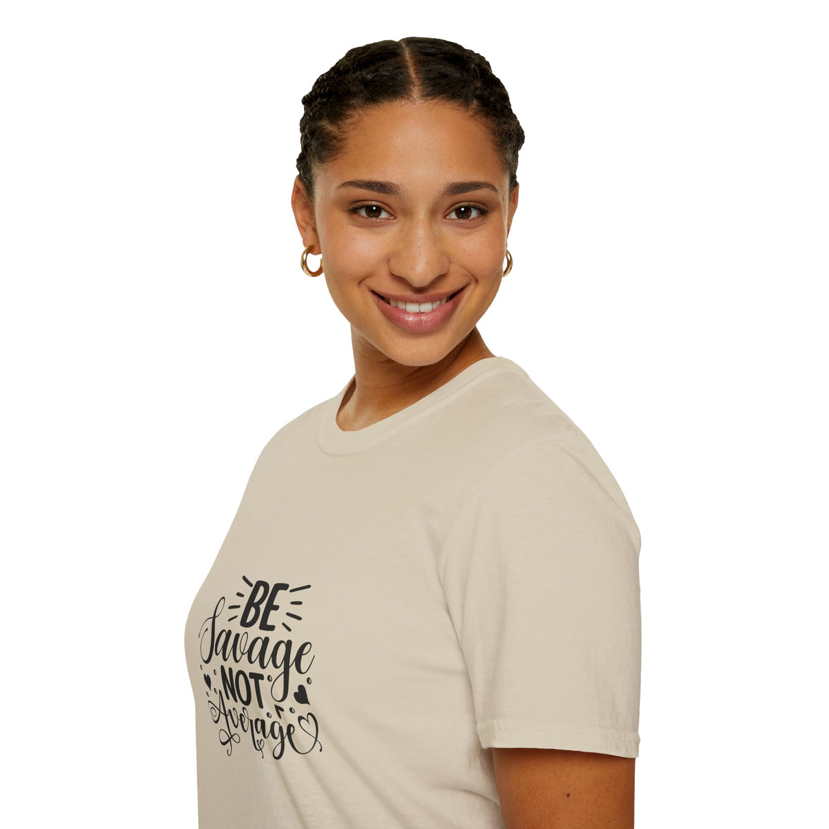 Be Savage Not Average T-Shirt Motivational Graphic Tee for Confident Women & Teens