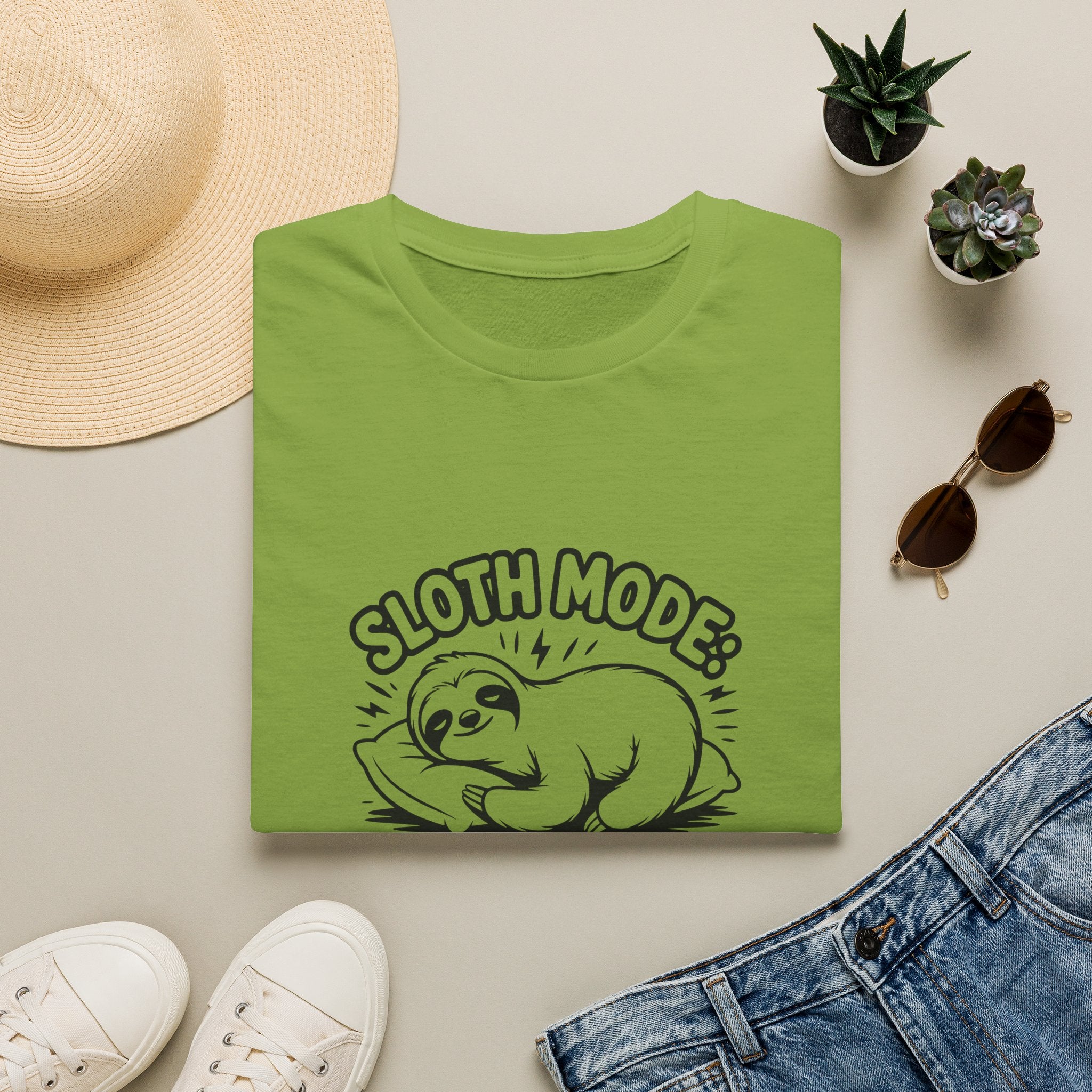 Sloth Mode Activated T-Shirt — Funny Lazy Gift for Her Cute Animal Graphic Tee