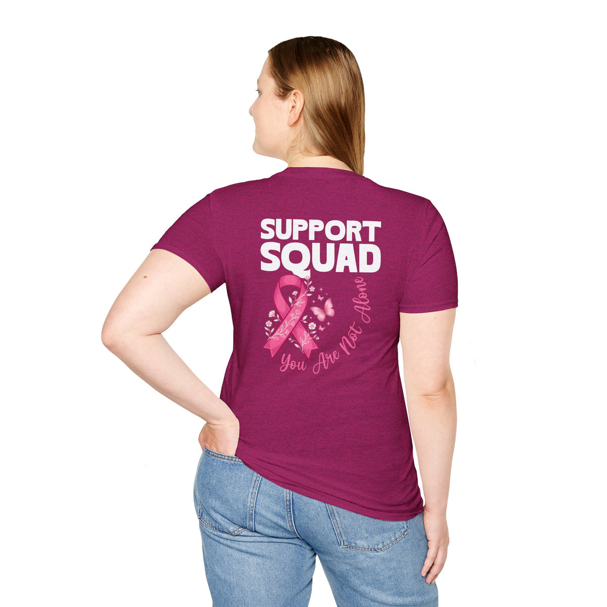 Pink Ribbon Support Squad Breast Cancer Awareness T-Shirt