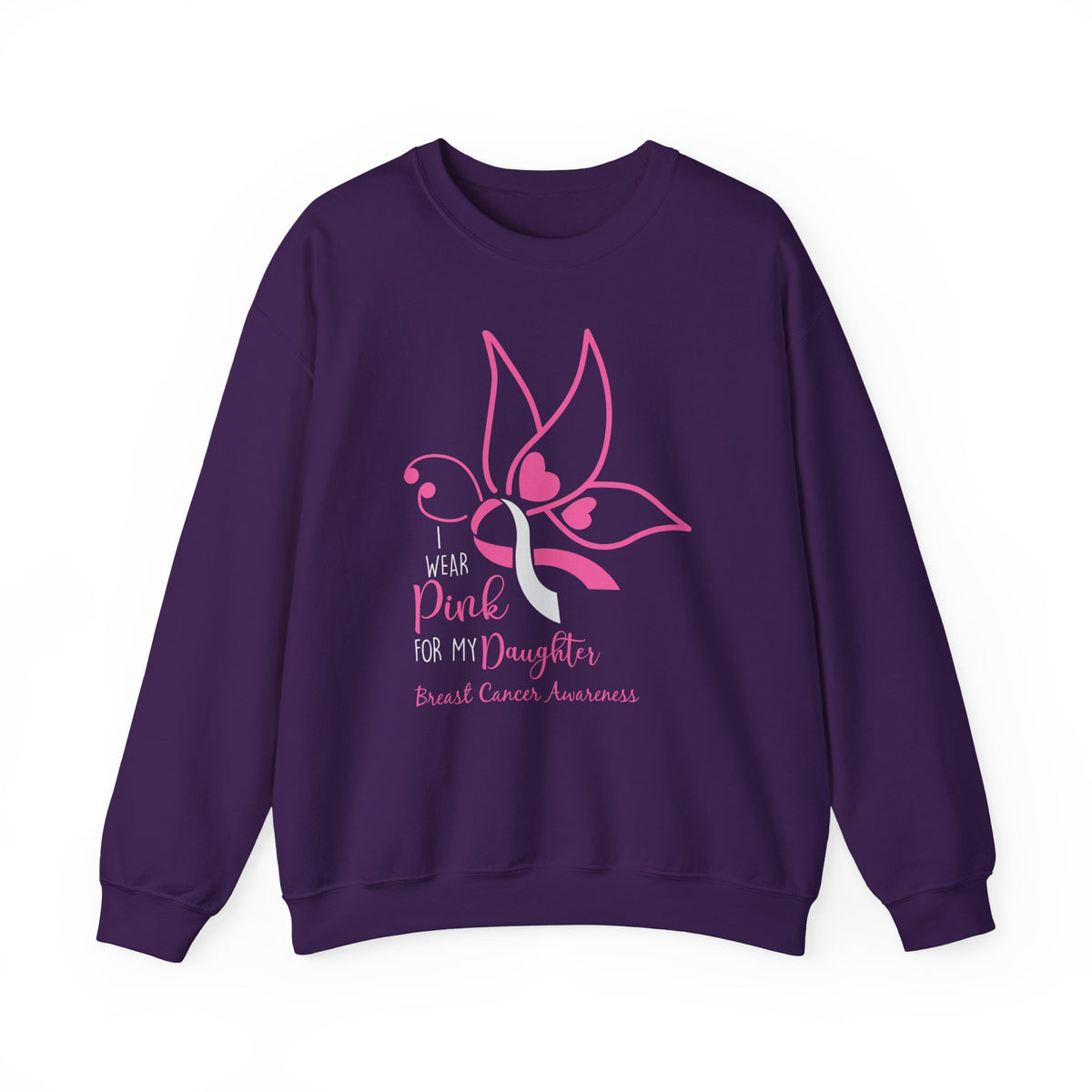 I Wear Pink for My Daughter Breast Cancer Sweatshirt