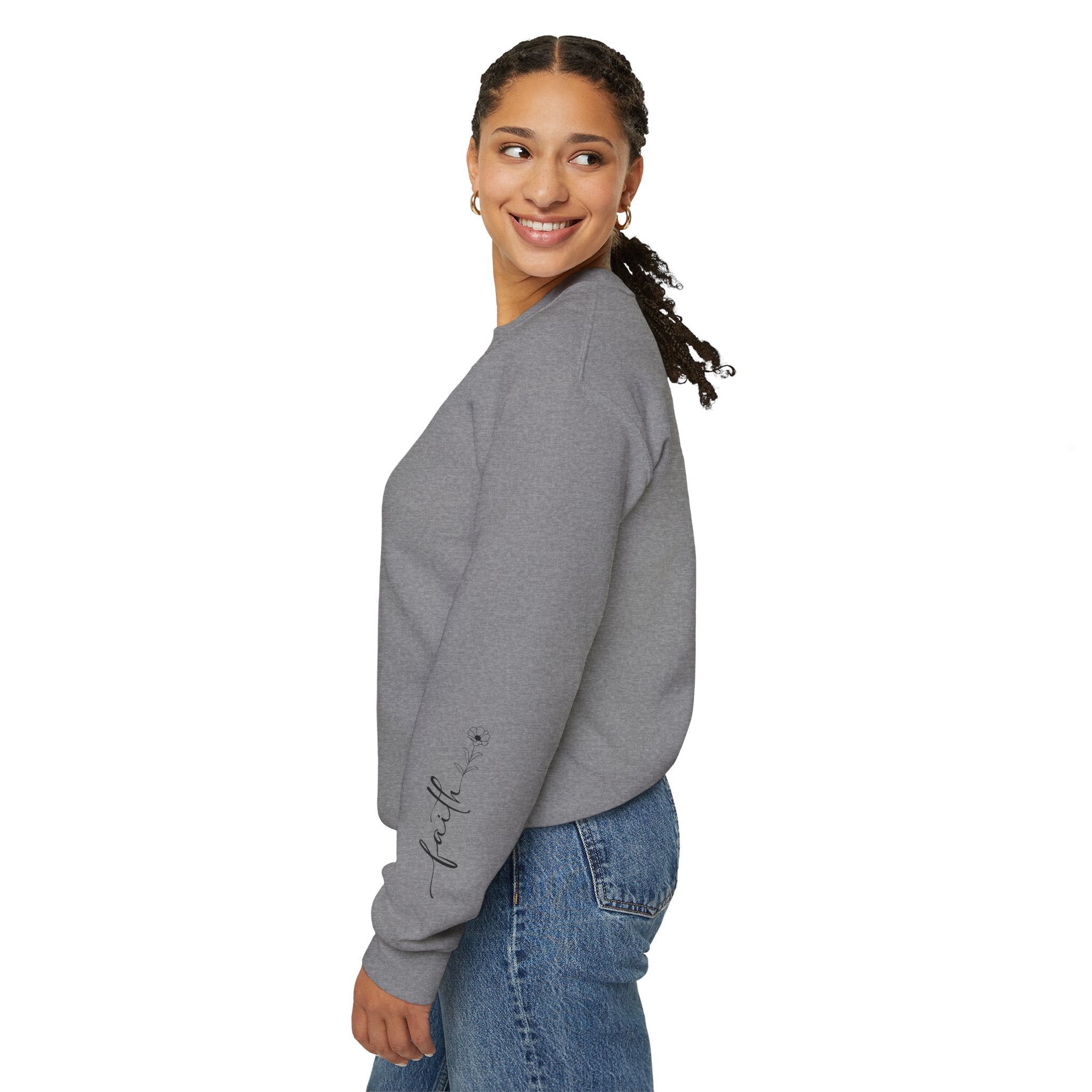 Faith Cowboy Boots Sweatshirt — "Walk by Faith, Even When You Cannot See" Christian Crewneck